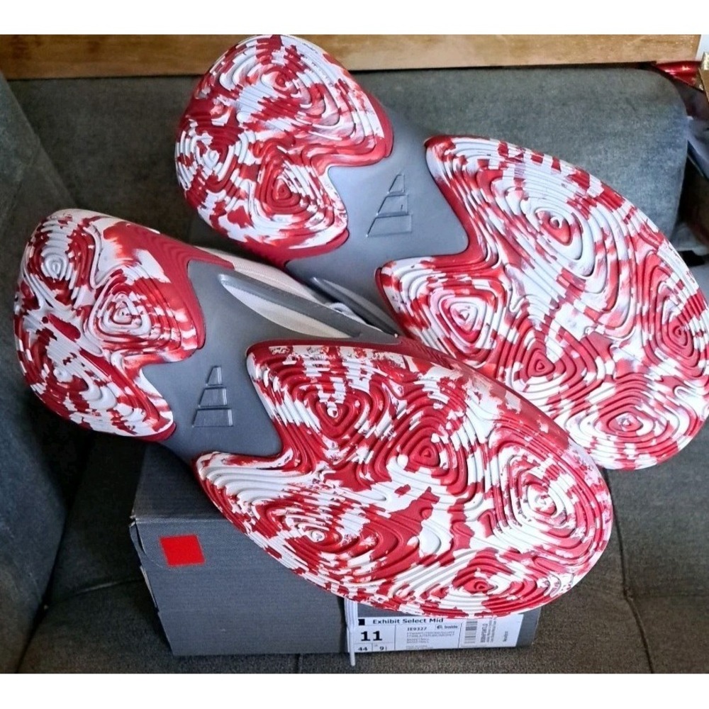 Womens‎ Size 11 - Adidas Exhibit Select Mid White Team Power Red NIB - Picture 6 of 9